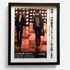 Hedi Slimane Saint Laurent runway photo framed poster 9x11